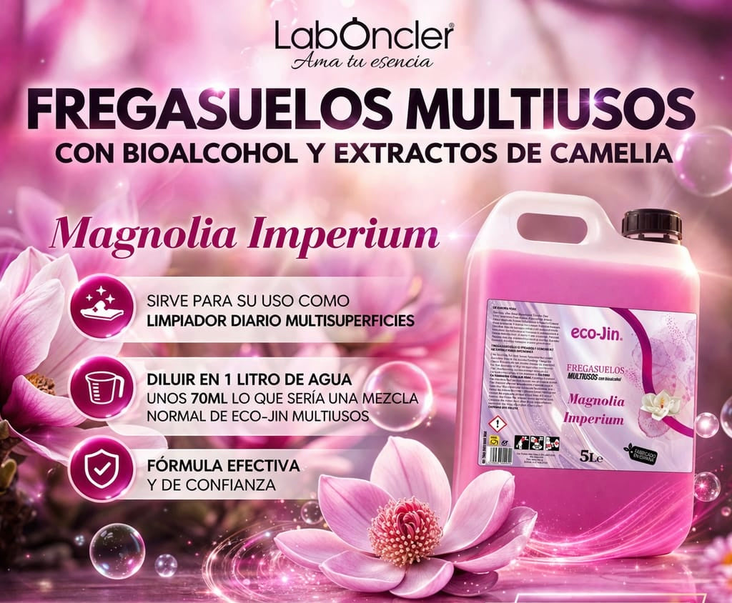 Friegasuelos Multiusos Magnolia Imperium con bioalcohol y extractos de Camelia