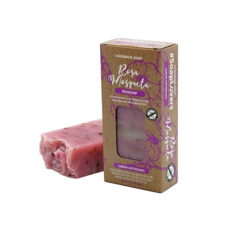 Pastillas de Jabones Artesanales, con base de aceite de oliva ROSA MOSQUETA