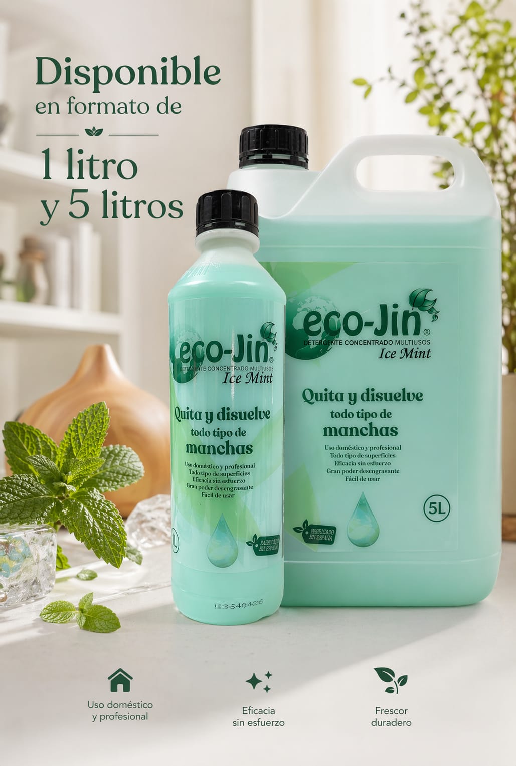 Bidón eco-Jin ICE MINT 5L + 3 VAPORIZADORES