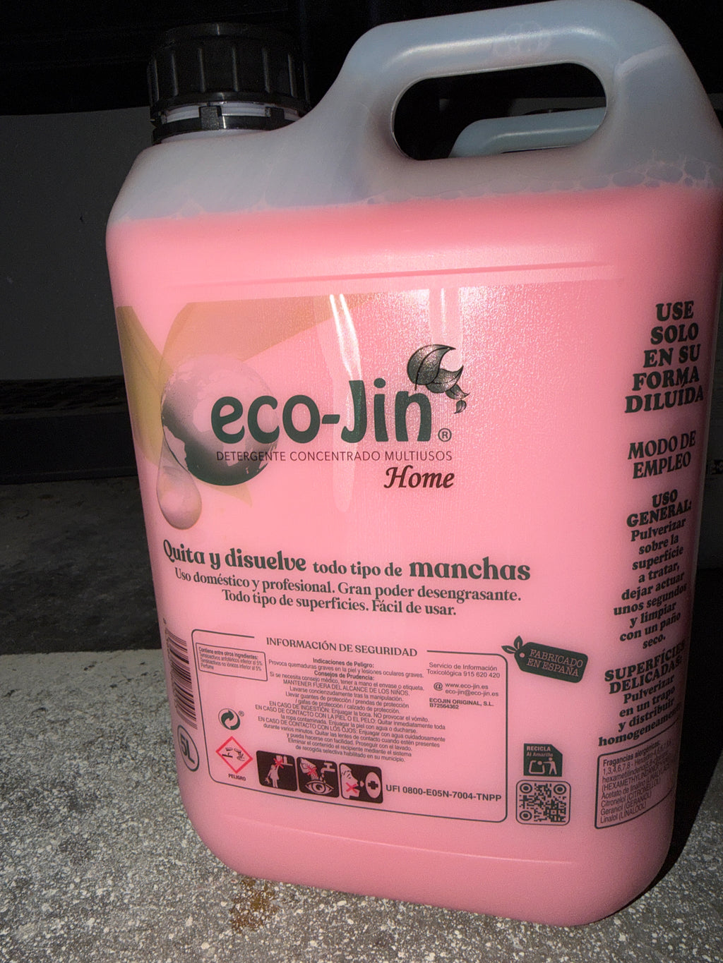 Bidón 5L de Eco-Jin  Aromas a Elegir Sin Difusor De Mezclas