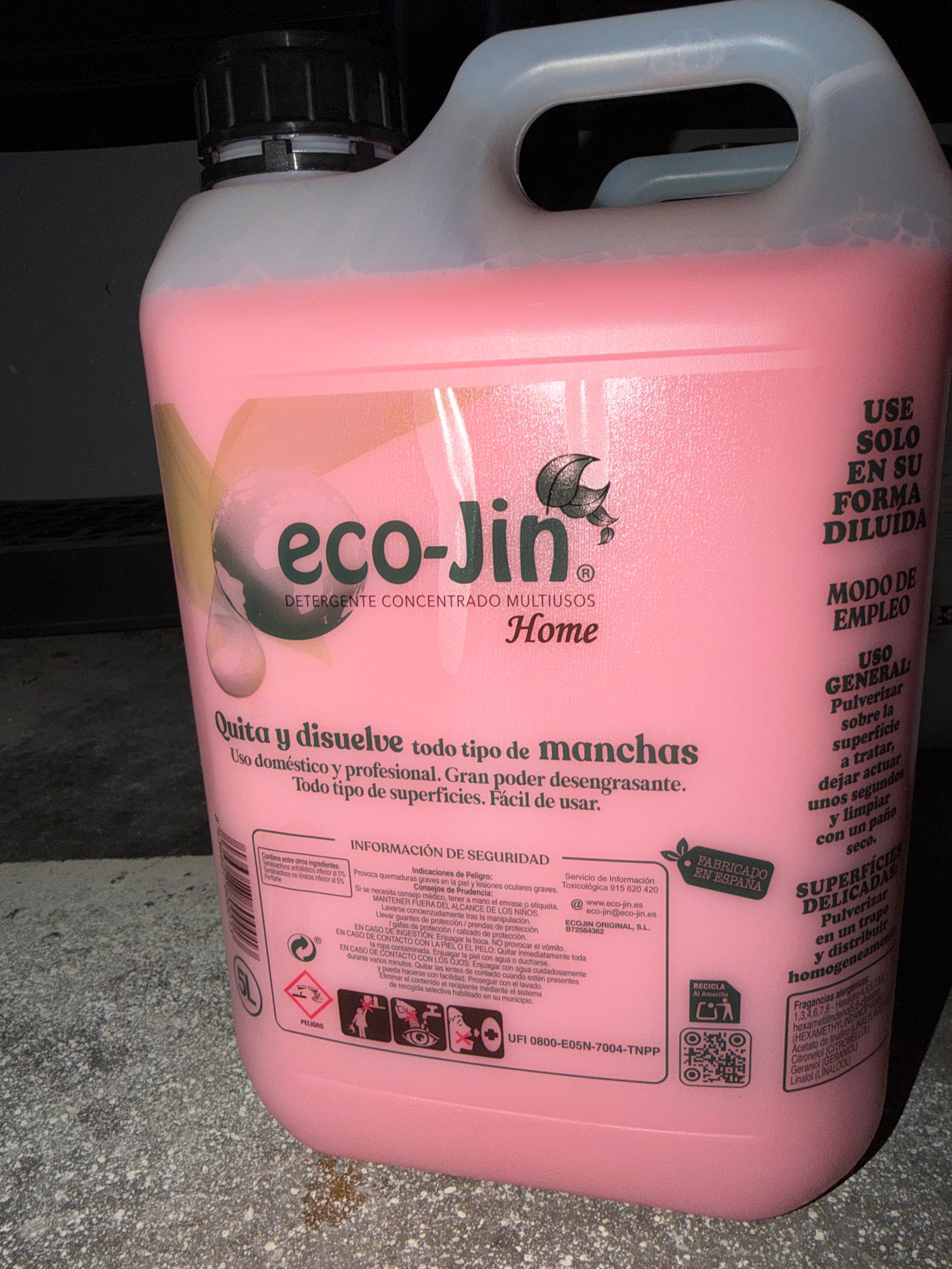 Bidón 5L de Eco-Jin  Aromas a Elegir Sin Difusor De Mezclas