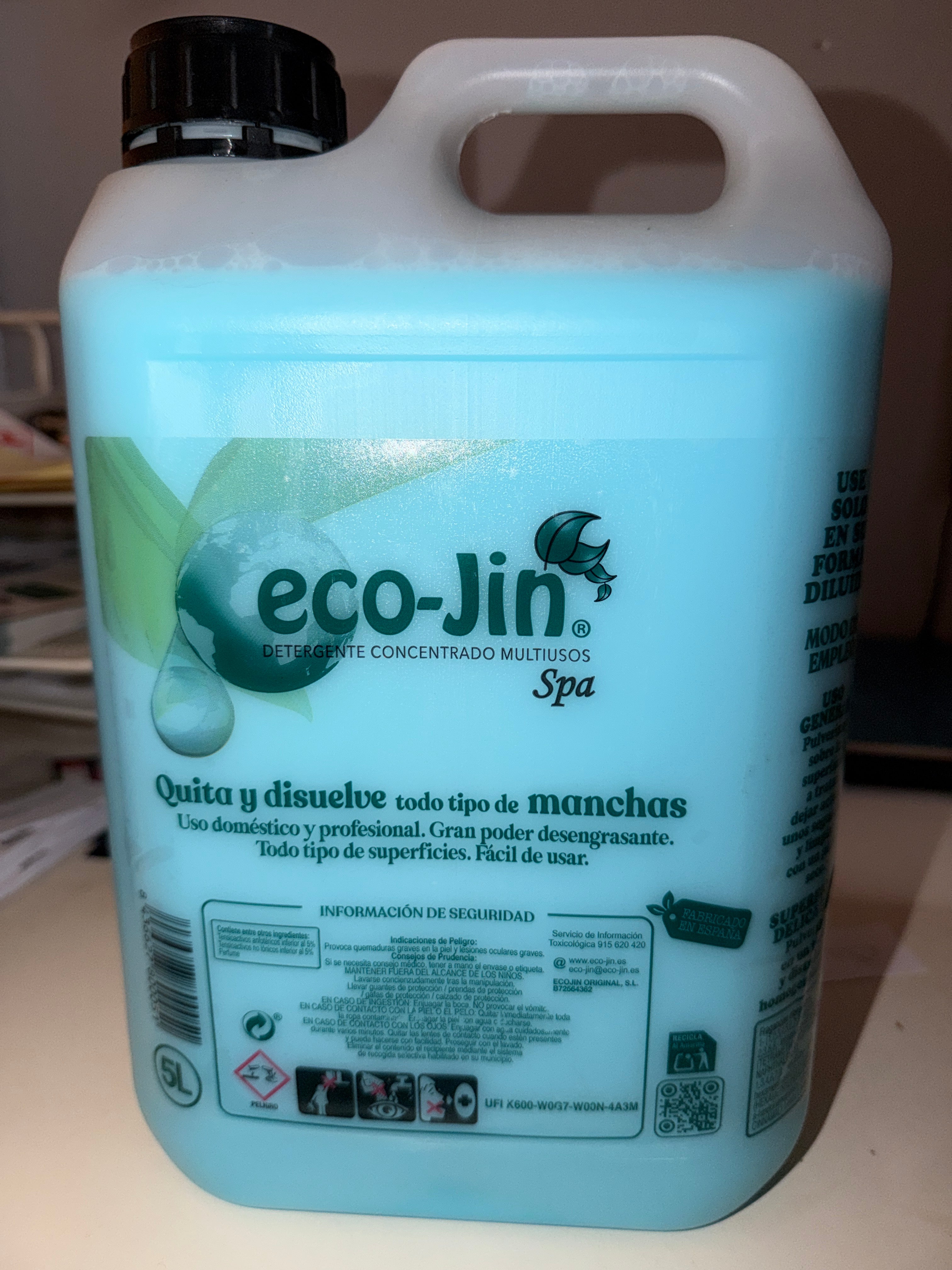 Bidón 5L de Eco-Jin  Aromas a Elegir Sin Difusor De Mezclas