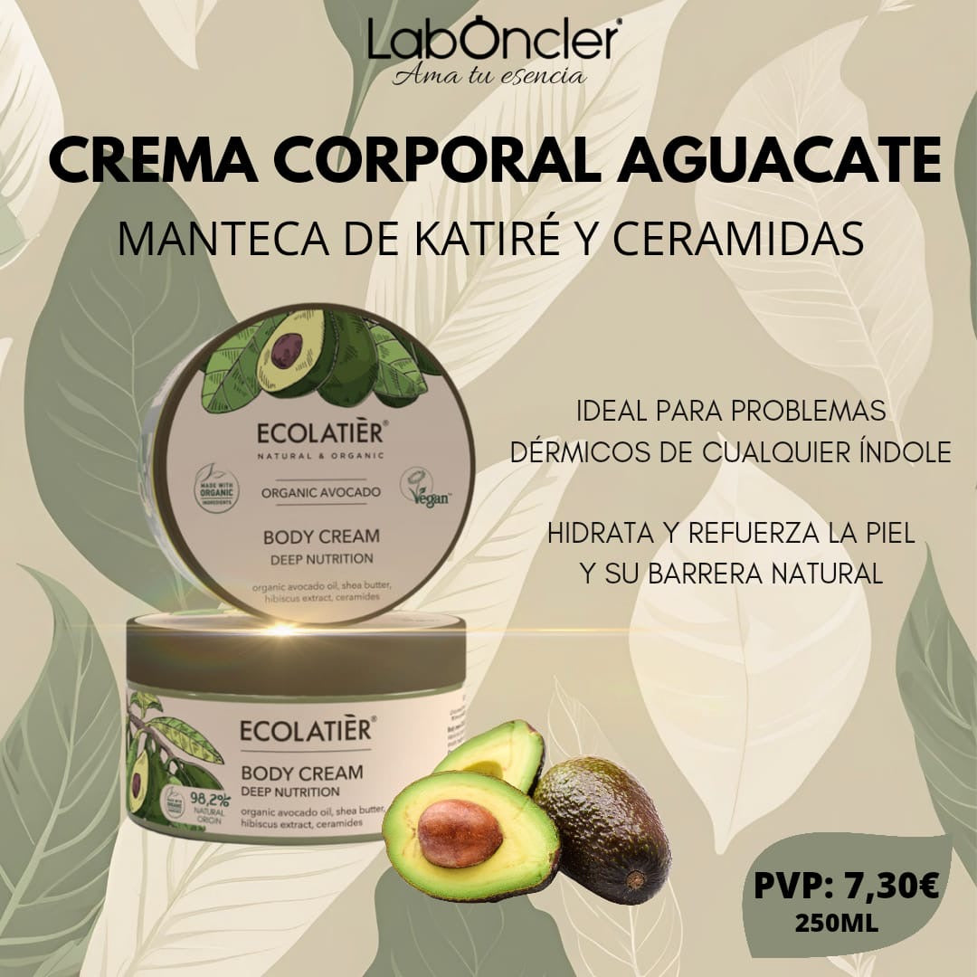 Crema corporal de aguacate
