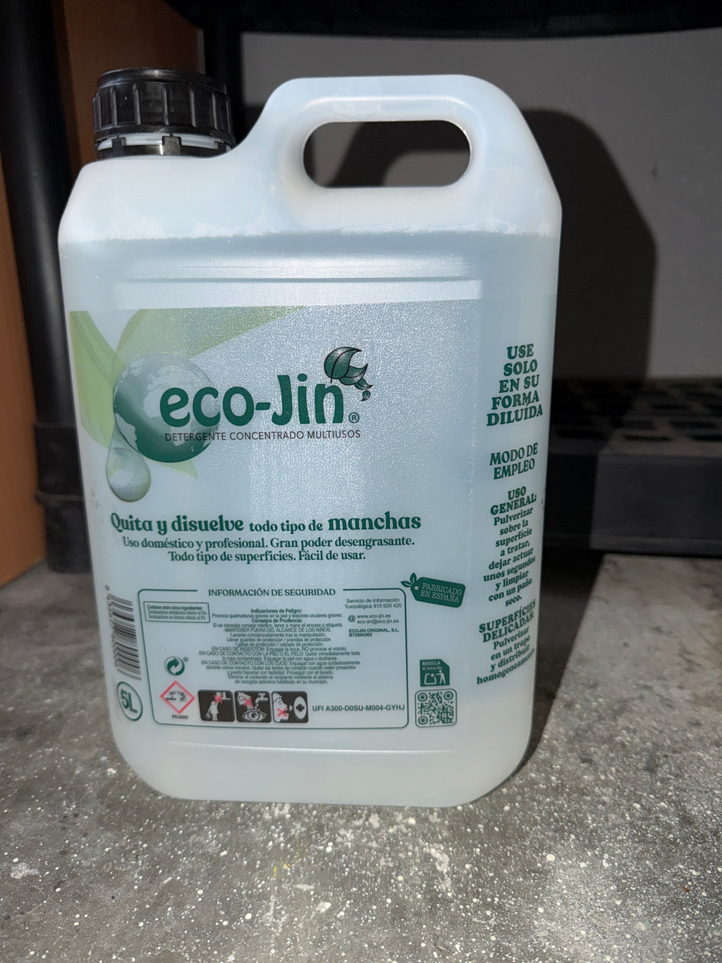 Eco-Jin Bidón 5L Limpiador Concentrado Multiusos
