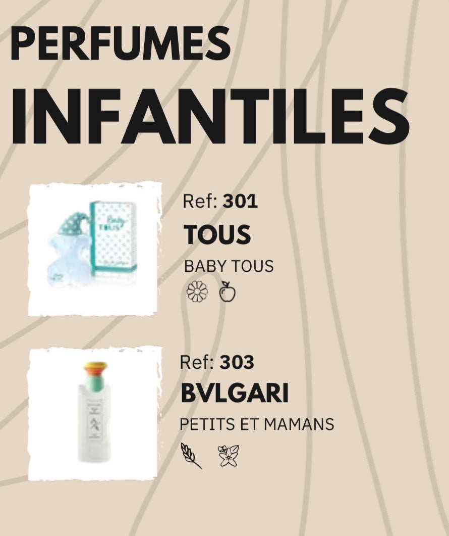 Perfumes de equivalencia infantiles