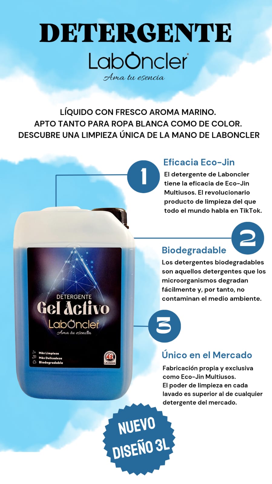 DETERGENTE GEL ACTIVO LABONCLER