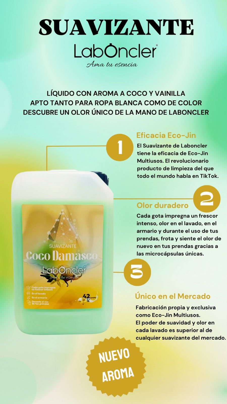 SUAVIZANTE LABONCLER PARA LAVADORA (BLUME POISON Y COCO)