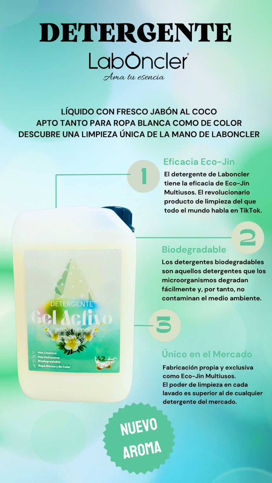 DETERGENTE GEL ACTIVO LABONCLER