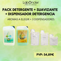 PACK DETERGENTE + SUAVIZANTE + DISPENSADOR DETERGENCIA